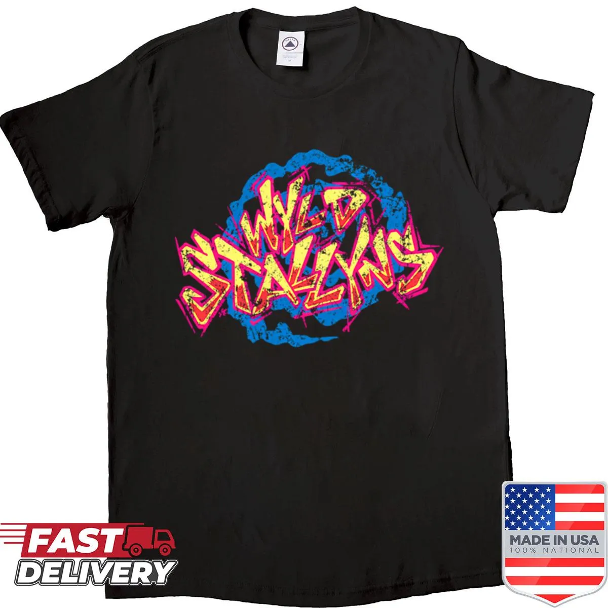 Wyld Stallyns logo from a popular movie on a T-shirt