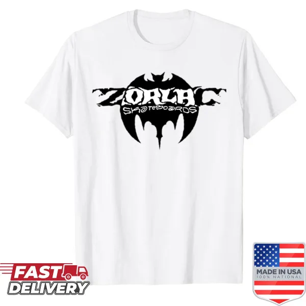 Zorlac logo t-shirt celebrating skateboarding culture
