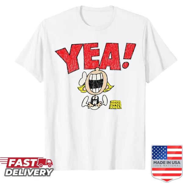 Retro shirt featuring 70s educational cartoon animation style