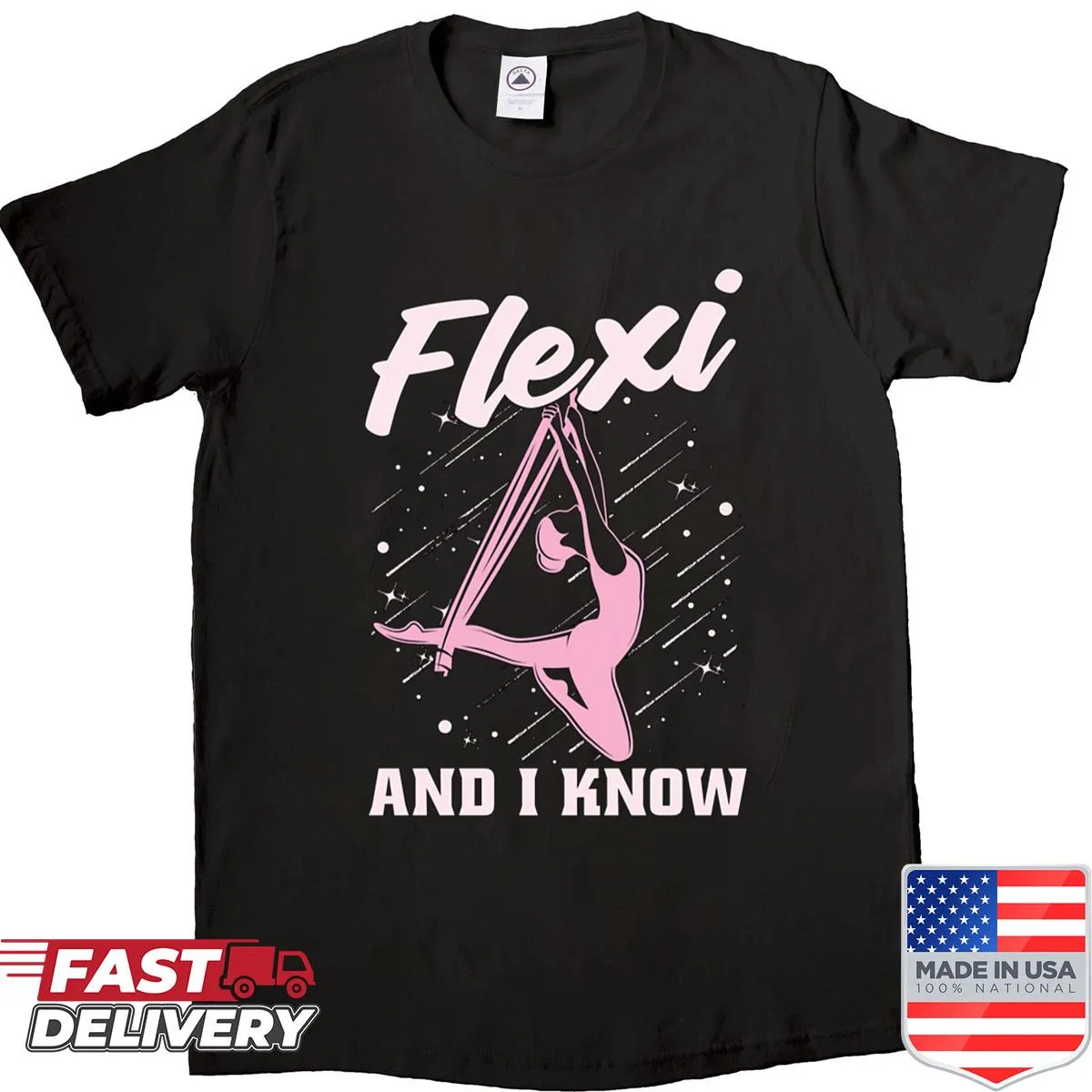 Aerial sports themed oversized shirt with a humorous phrase
