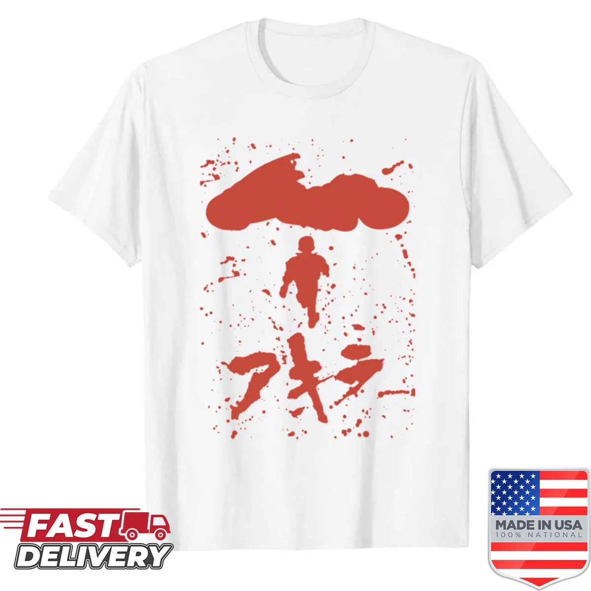 Retro vintage shirt inspired by the Akira anime film.
