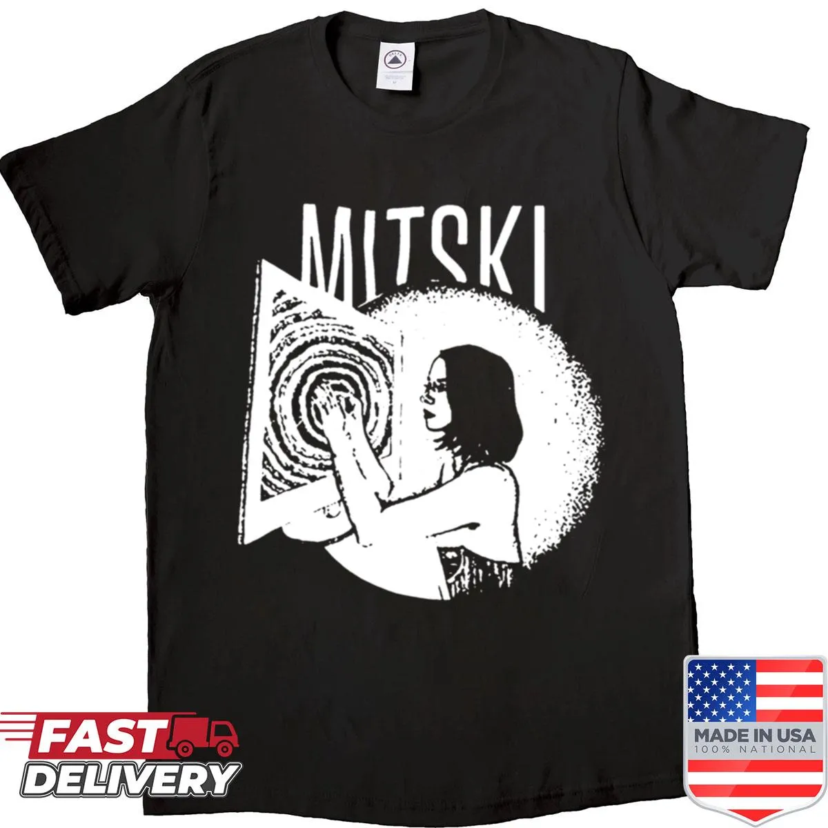 90s alternative singer shirt featuring an iconic illustration