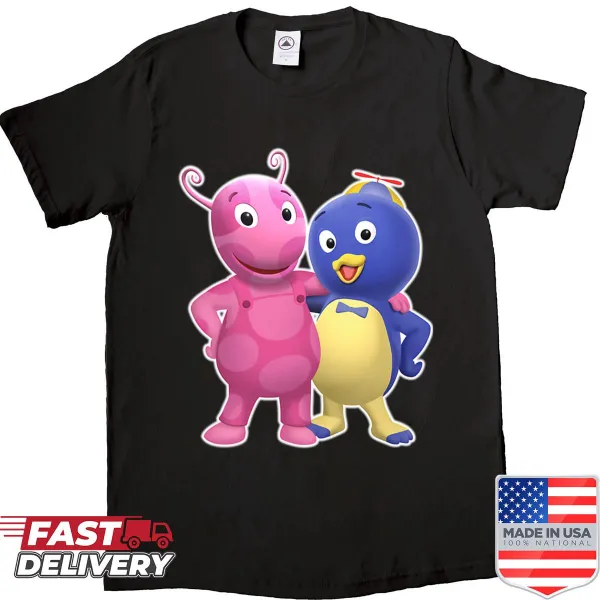 Cartoon-inspired vintage movies logo T-shirt