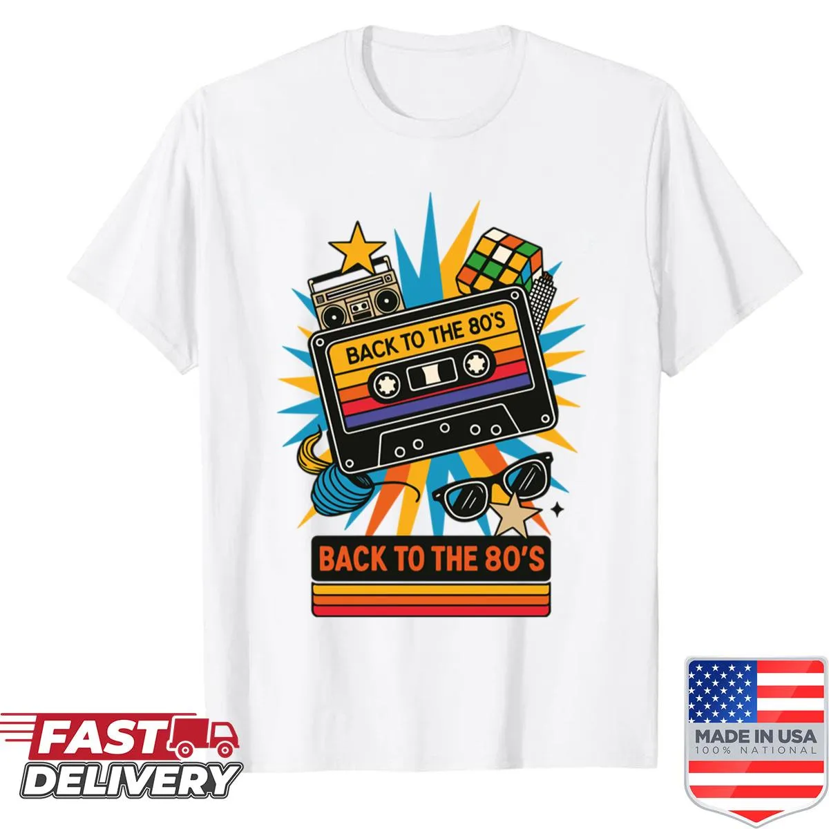 Retro T-shirt featuring a vintage cassette design