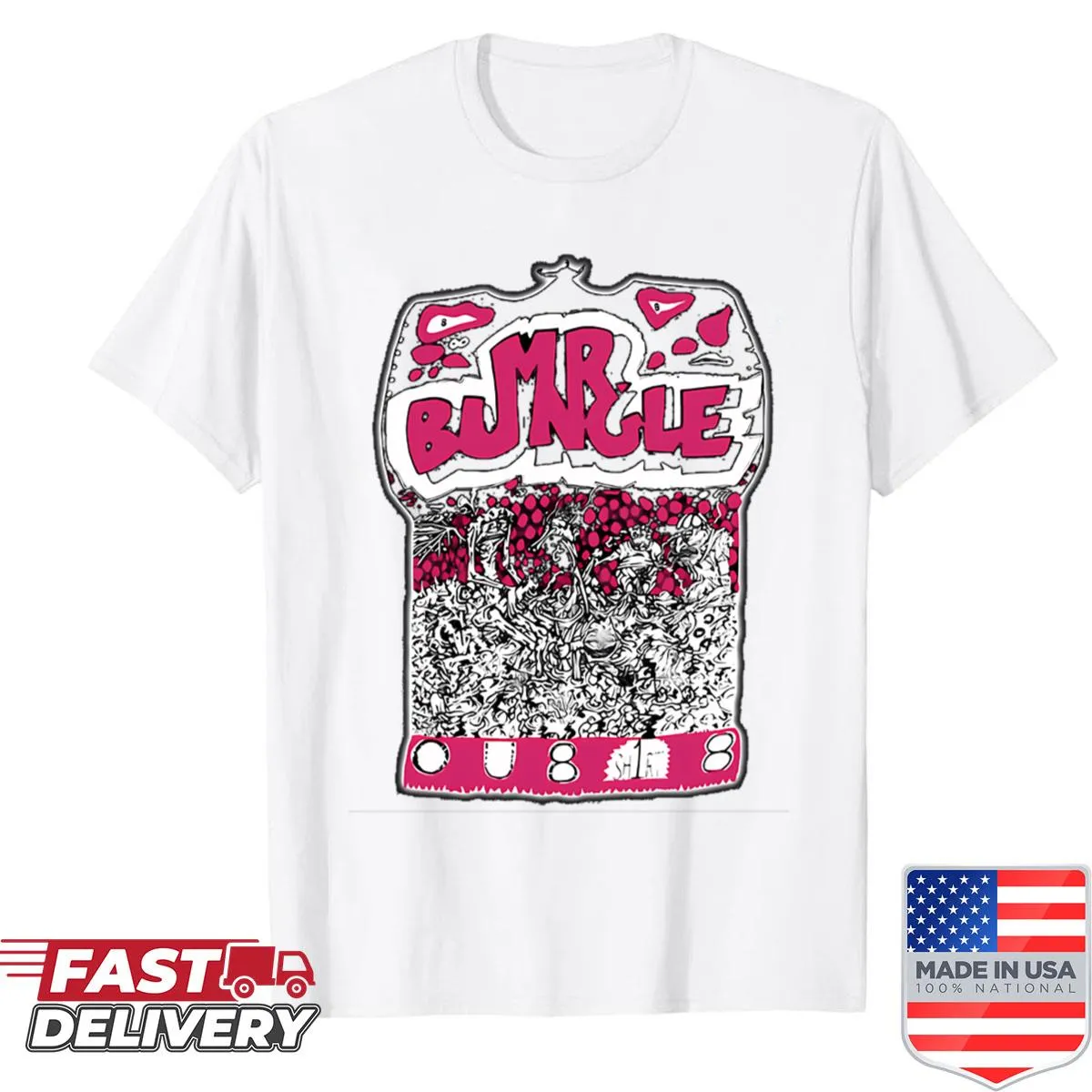 Vintage band logo tour t-shirt with distressed print
