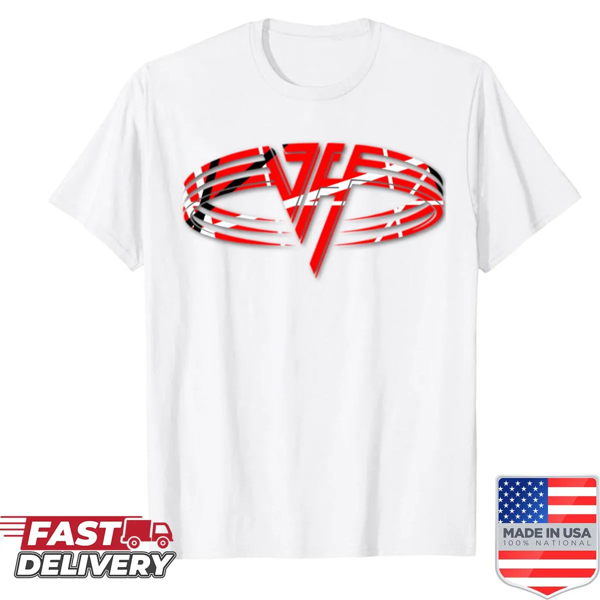 Vintage band tour shirt with nostalgic art and logo