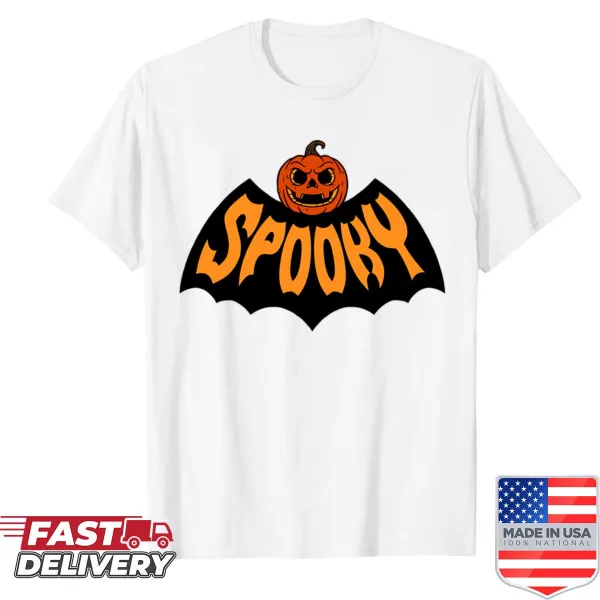 Spooky bat and pumpkin Halloween design T-shirt