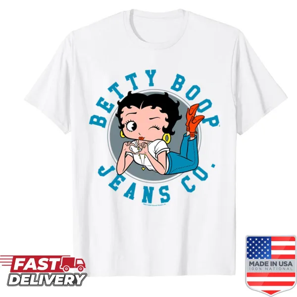 Illustration of Betty Boop laying down, promoting a fun casual style.