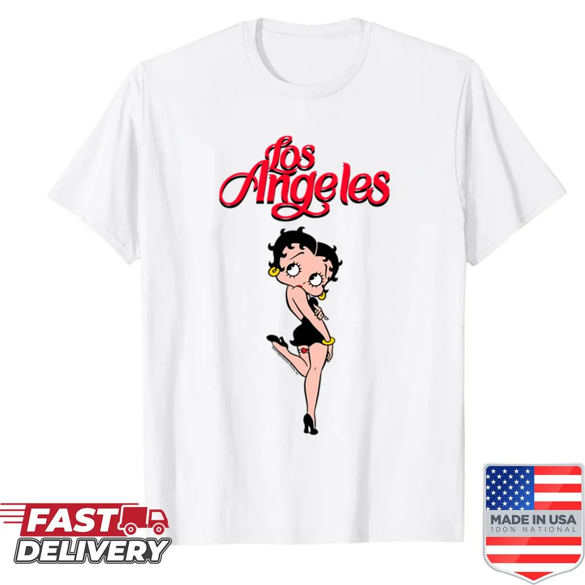 Vintage Betty Boop shirt with backwards glance design