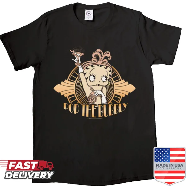 Betty Boop New Year's Eve shirt with jazz and bubbly theme