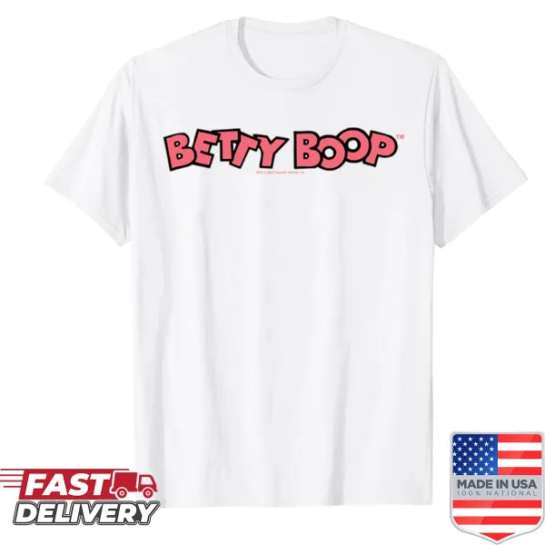 Betty Boop shirt with simple bubble letters logo