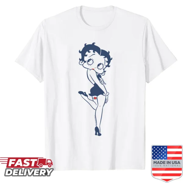 Betty Boop outline shirt with a playful backwards glance design