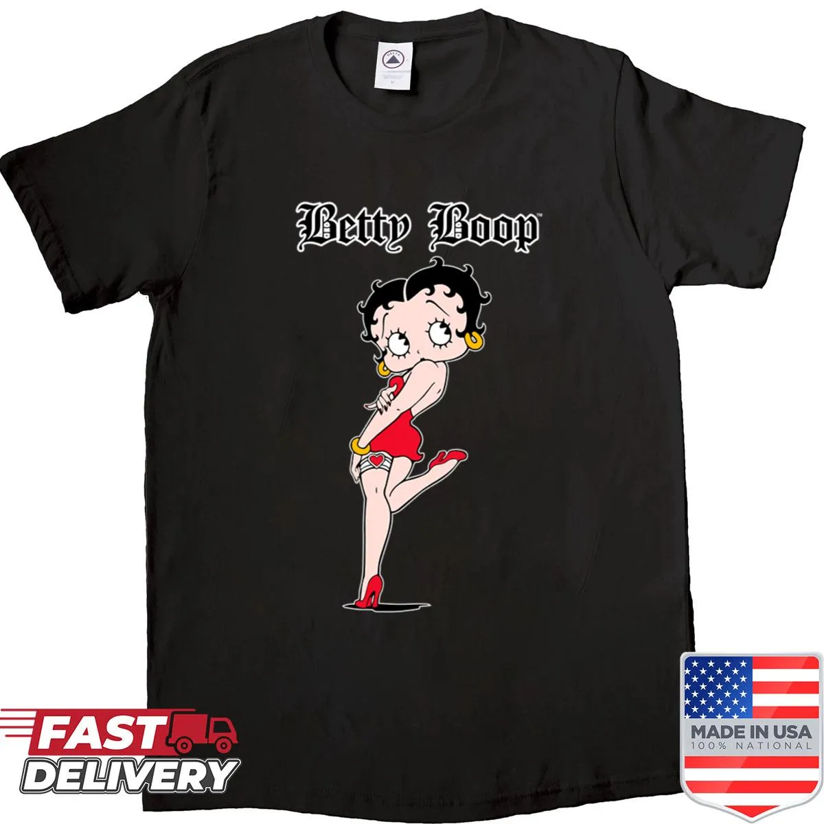 Vintage pin-up Betty Boop portrait shirt