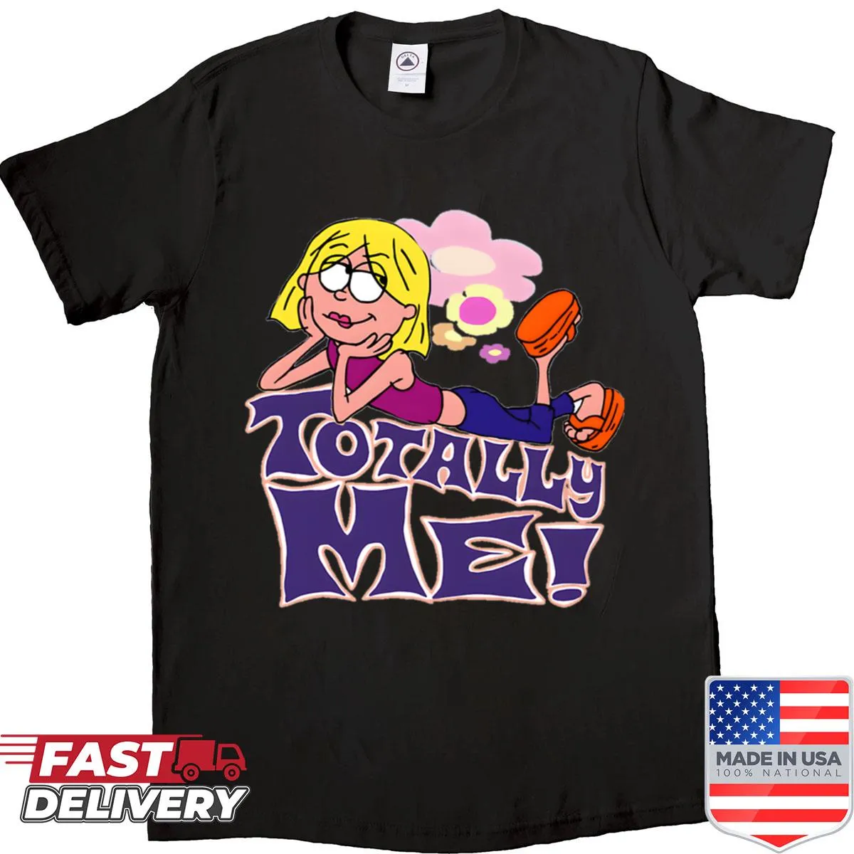 Funny birthday-themed cartoon graphic on a T-shirt