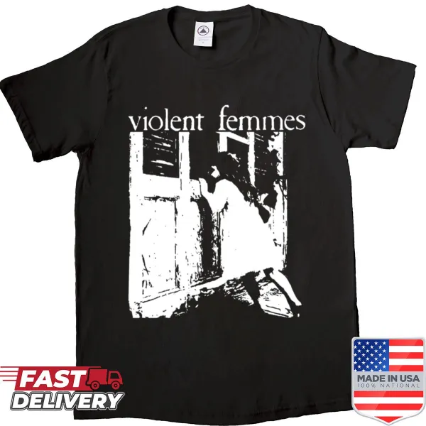 Vintage oversized shirt featuring retro Violent Femmes band art