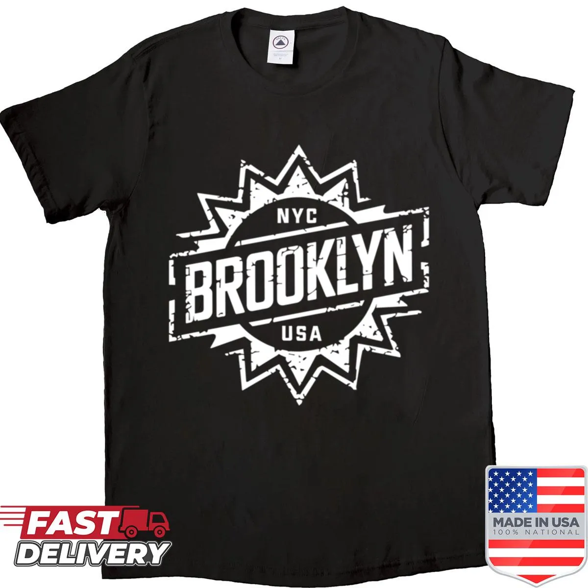 Vintage distressed T-shirt featuring Brooklyn, NYC