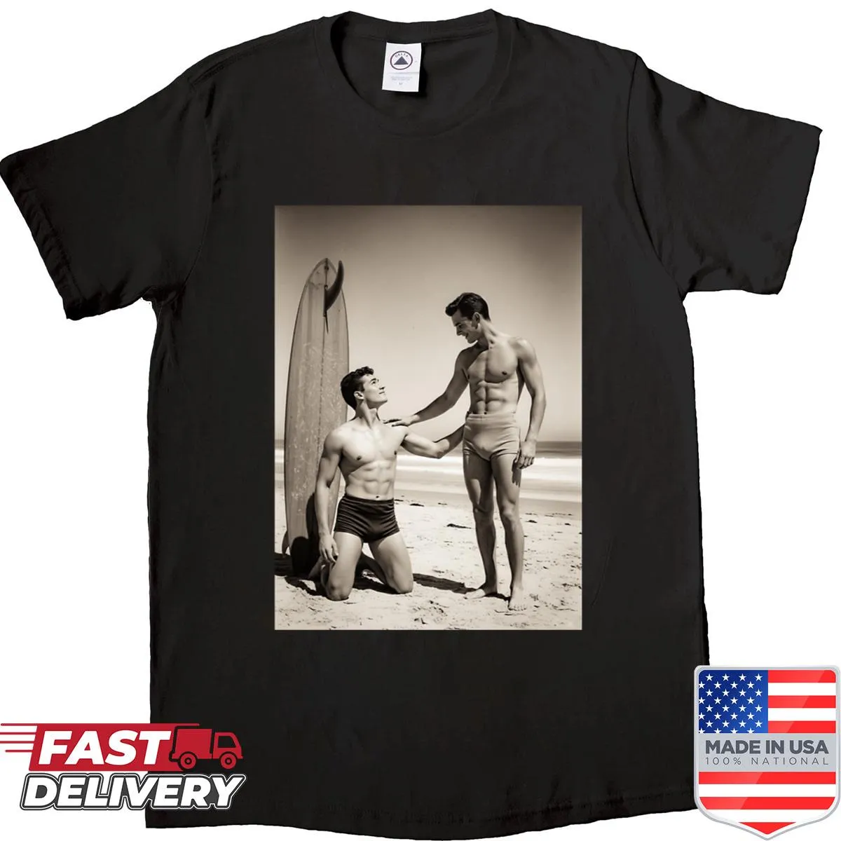 Minimalist California Boys shirt with bold typography
