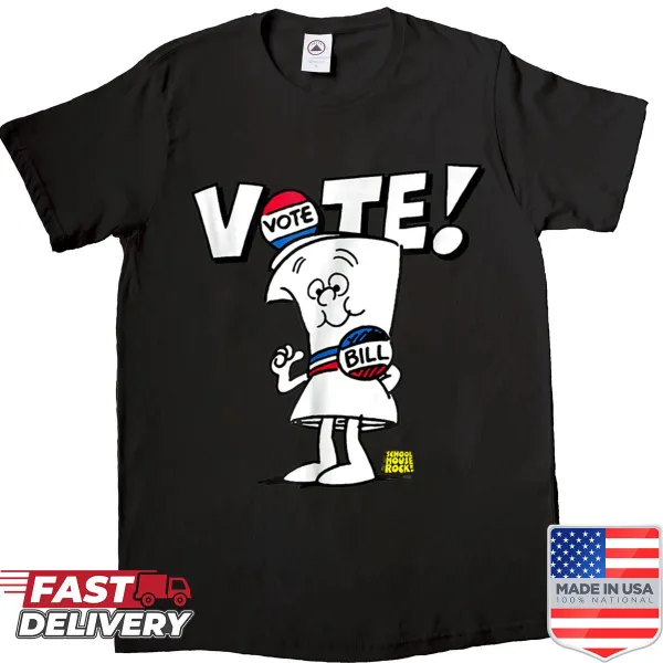 Vintage shirt featuring 70s educational animation graphic