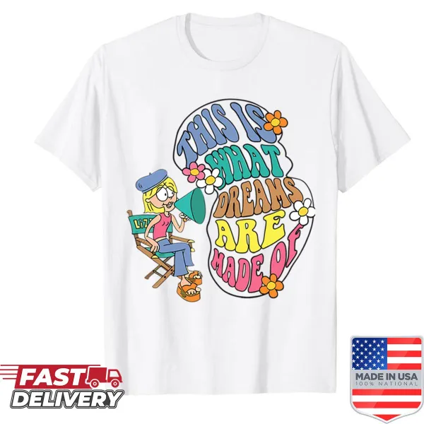 Funny shirt featuring cartoon graphics of vintage movies.