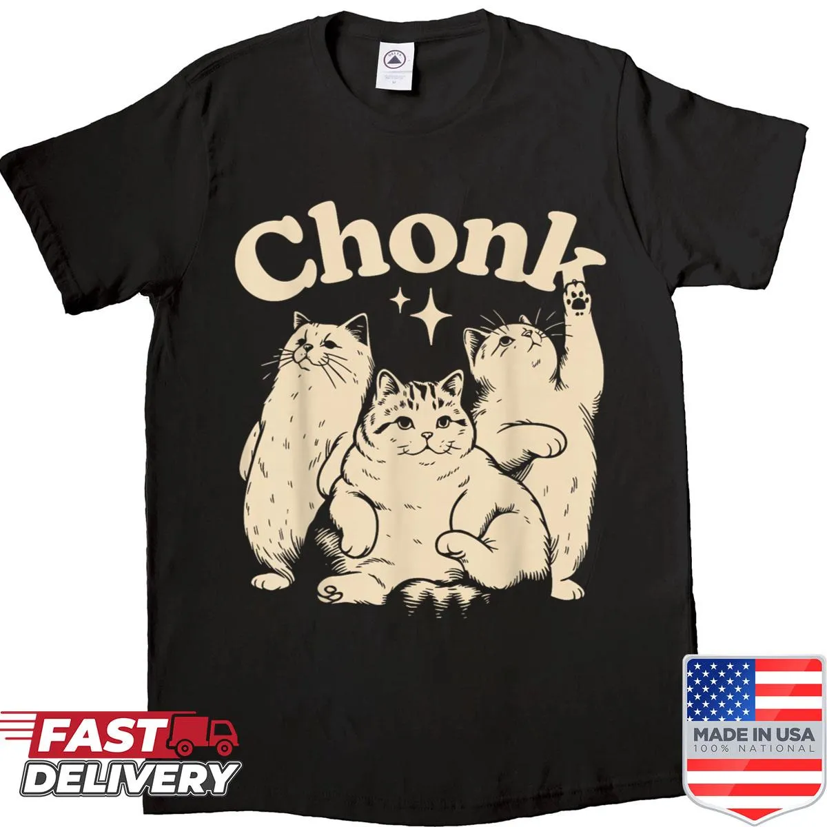 Cute kawaii chonk cat design for kitty lovers.