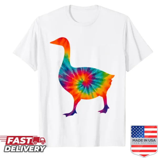 Vintage goose silhouette graphic design on a casual shirt