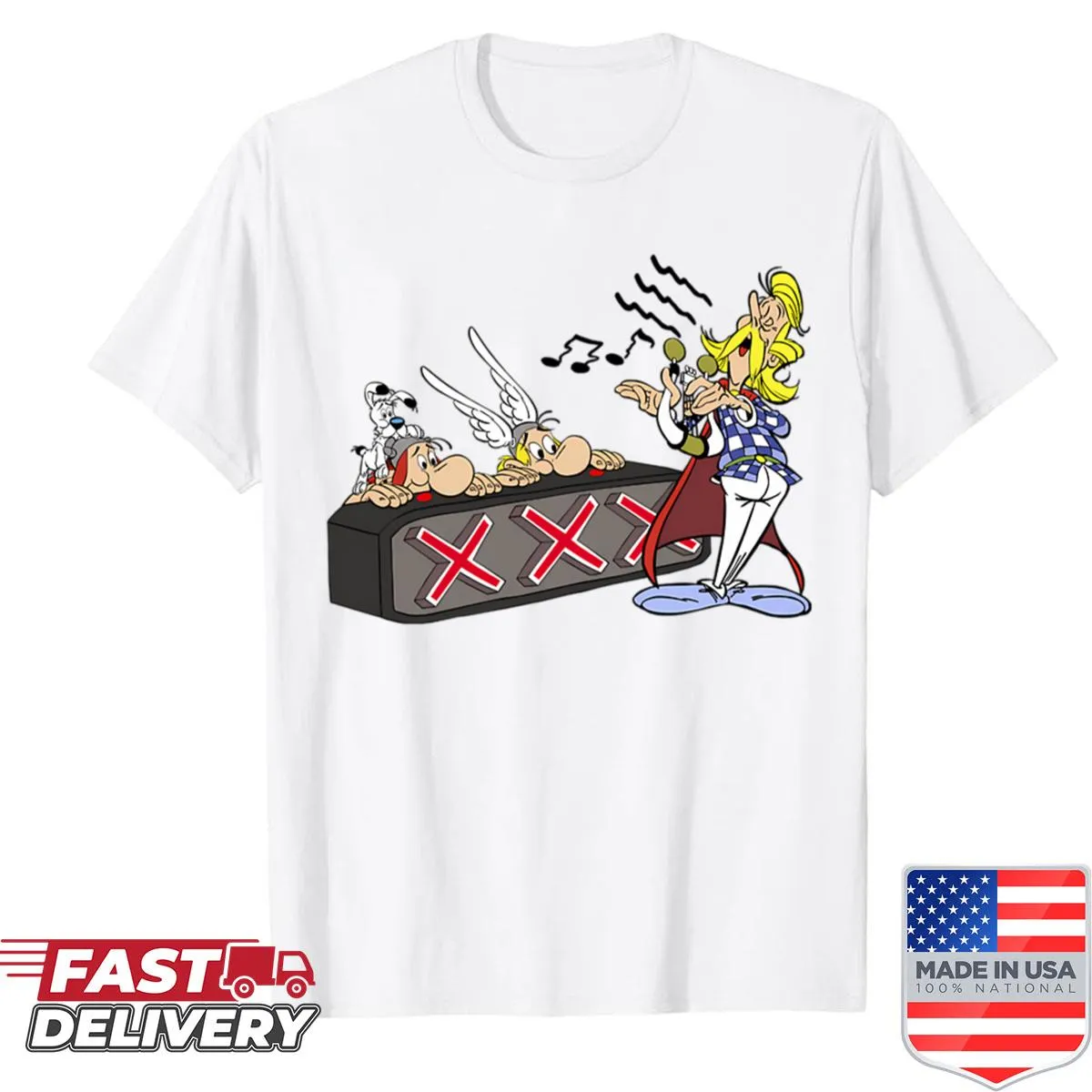Vintage comic-style graphic of funny warriors in a playful design.