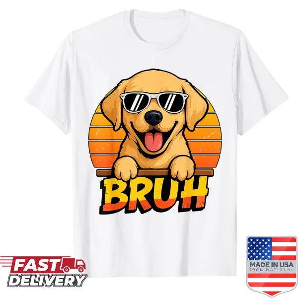 Funny Labrador retriever puppy meme on a shirt