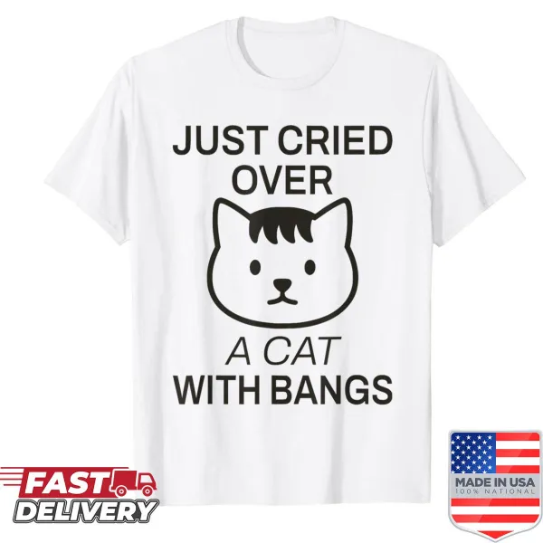 Cartoon sad cats on a meme-inspired shirt for cat lovers