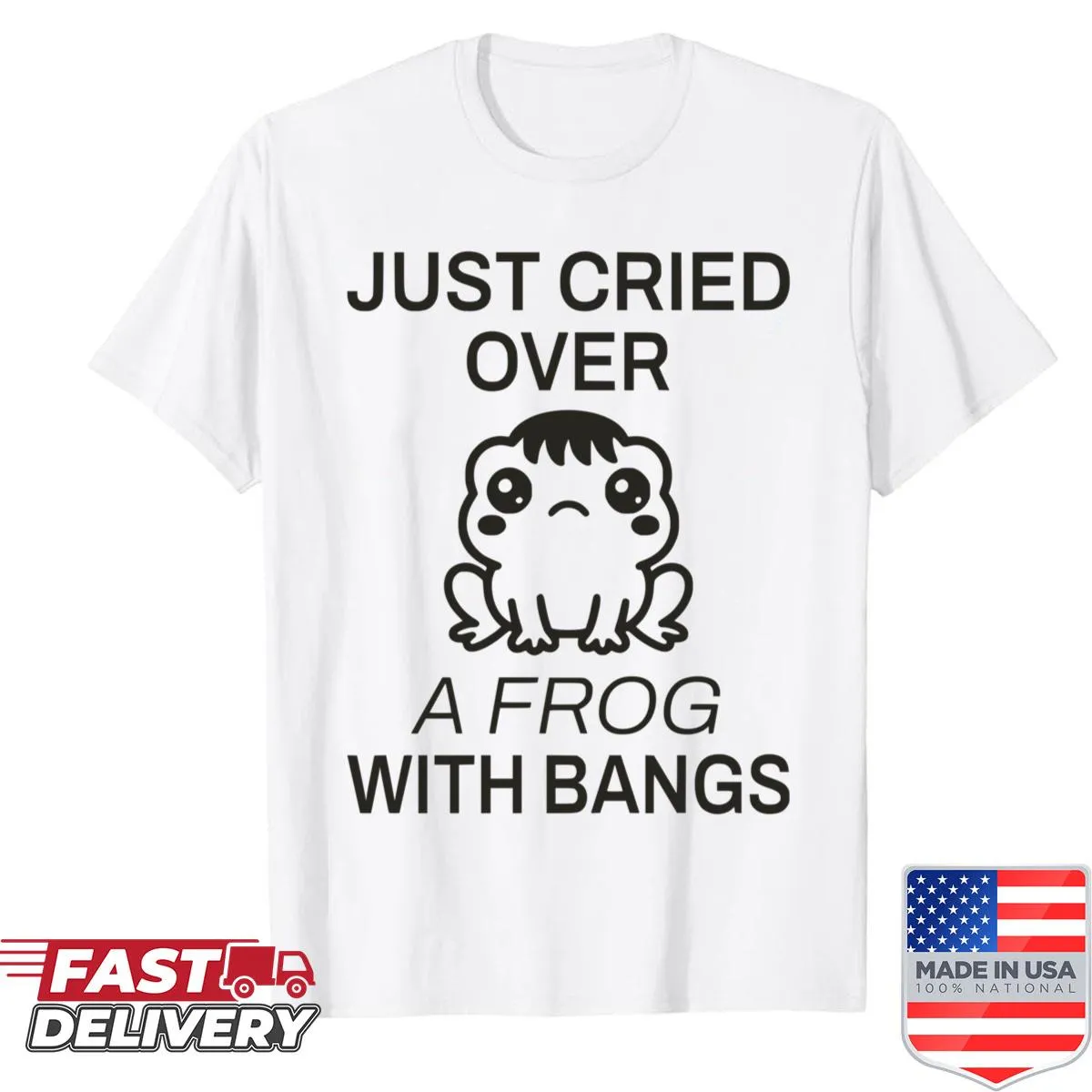 Funny crying frog meme shirt for animal lovers