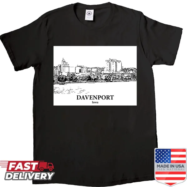 Illustration of Davenport, Iowa, capturing the essence of the city