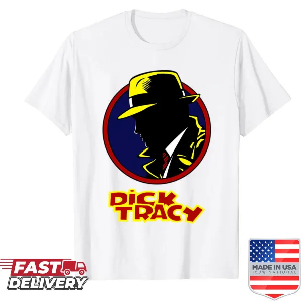 Dick Tracy 1990 Film logo printed oversized shirt