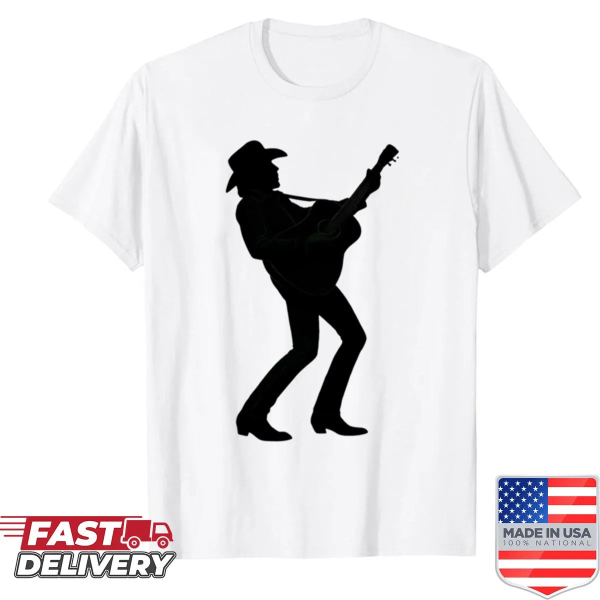 T-shirt featuring Dwight Yoakam and a guitar design.