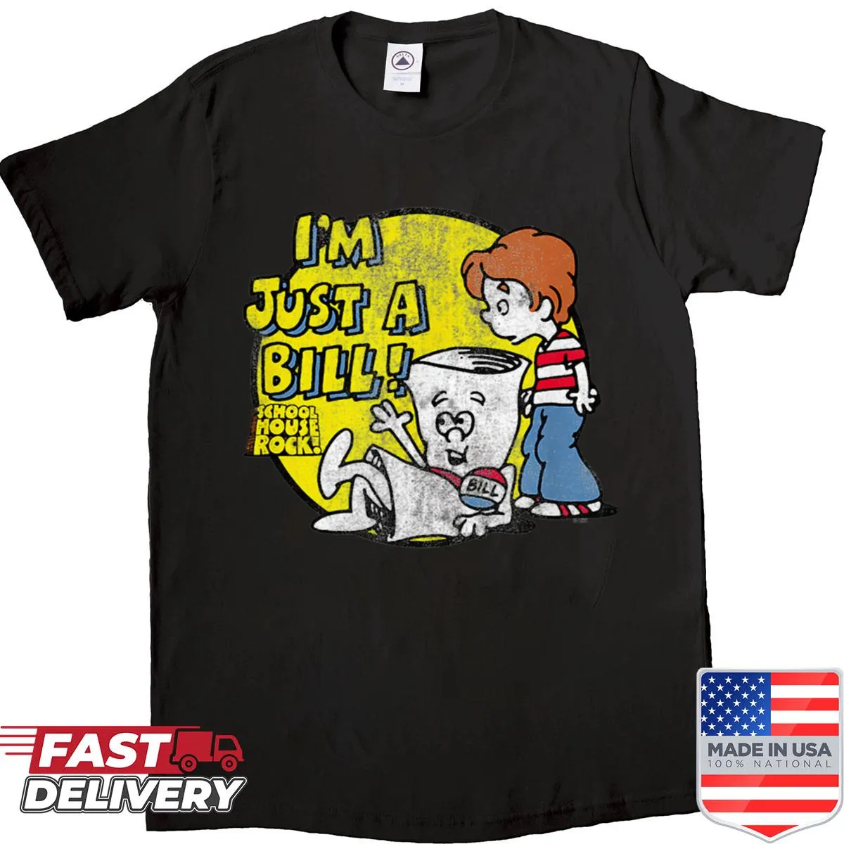 Retro cartoon design inspired by 70s animation style.