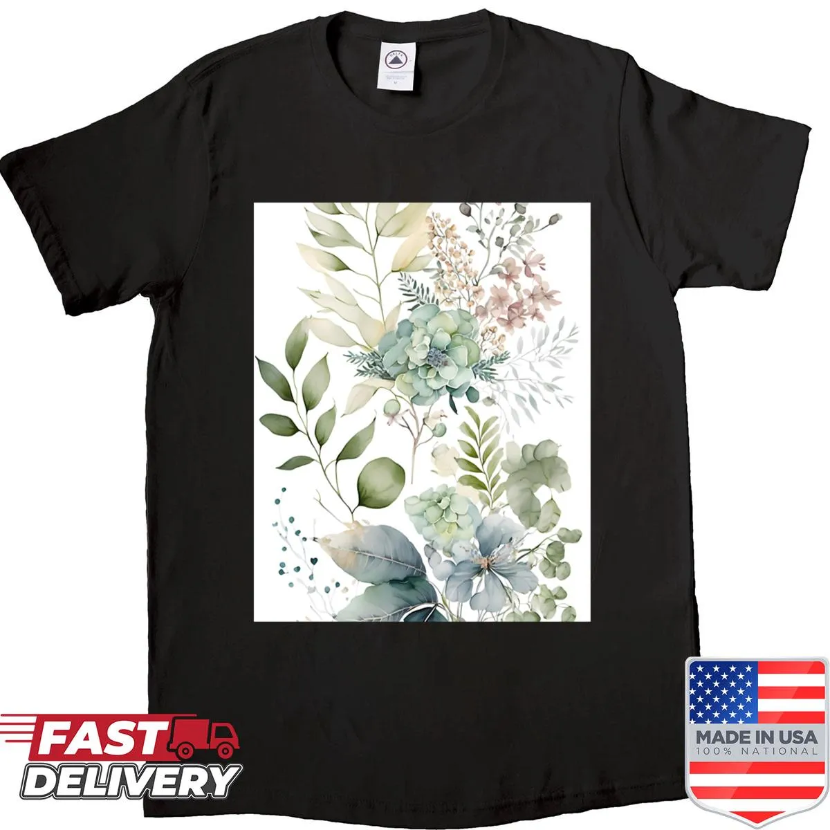 Watercolor floral design shirt suitable for weddings