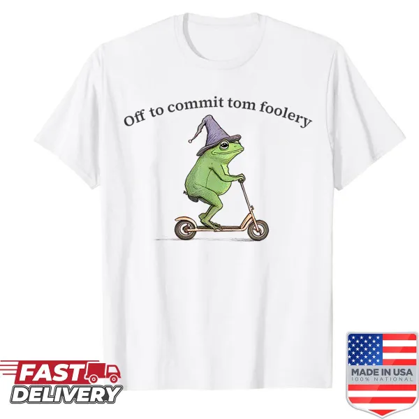 Shirt with a playful frog meme graphic