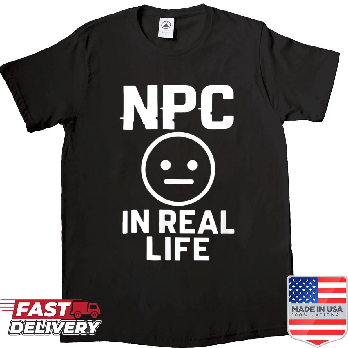 Funny NPC meme graphic t-shirt for gamers