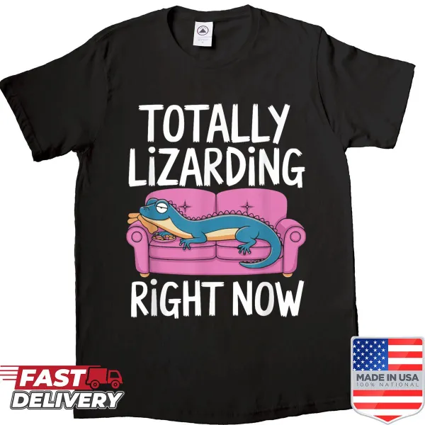Quirky lizard meme shirt featuring a humorous animal design