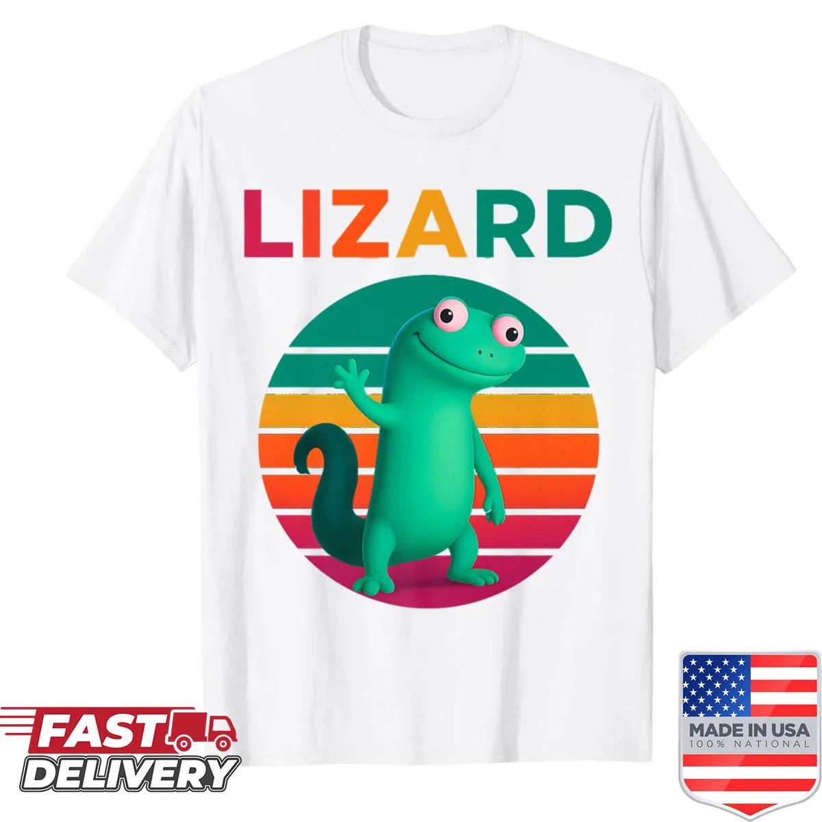 Retro lizard meme shirt with playful lizard designs