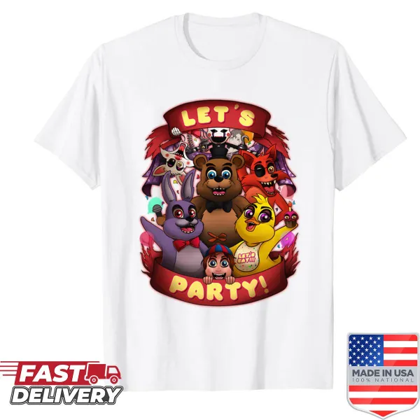 Vintage shirt featuring humorous gaming and movie graphics.