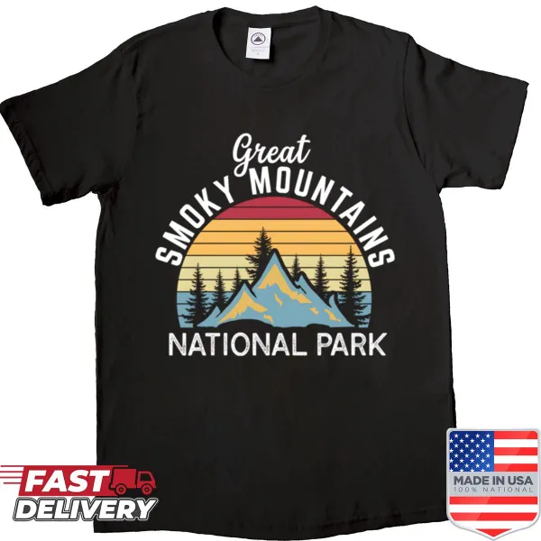 Retro shirt featuring Great Smoky Mountains National Park design