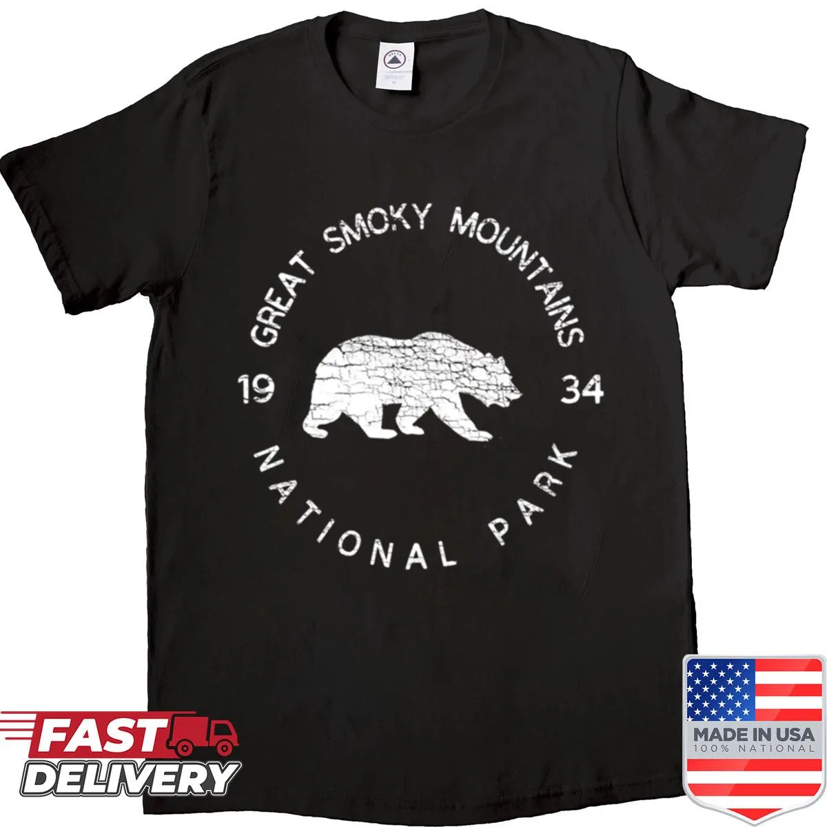 Vintage shirt featuring the Great Smoky Mountains National Park graphic
