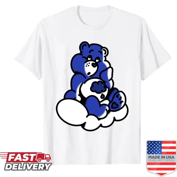 Cartoon grumpy bear graphic shirt for kids