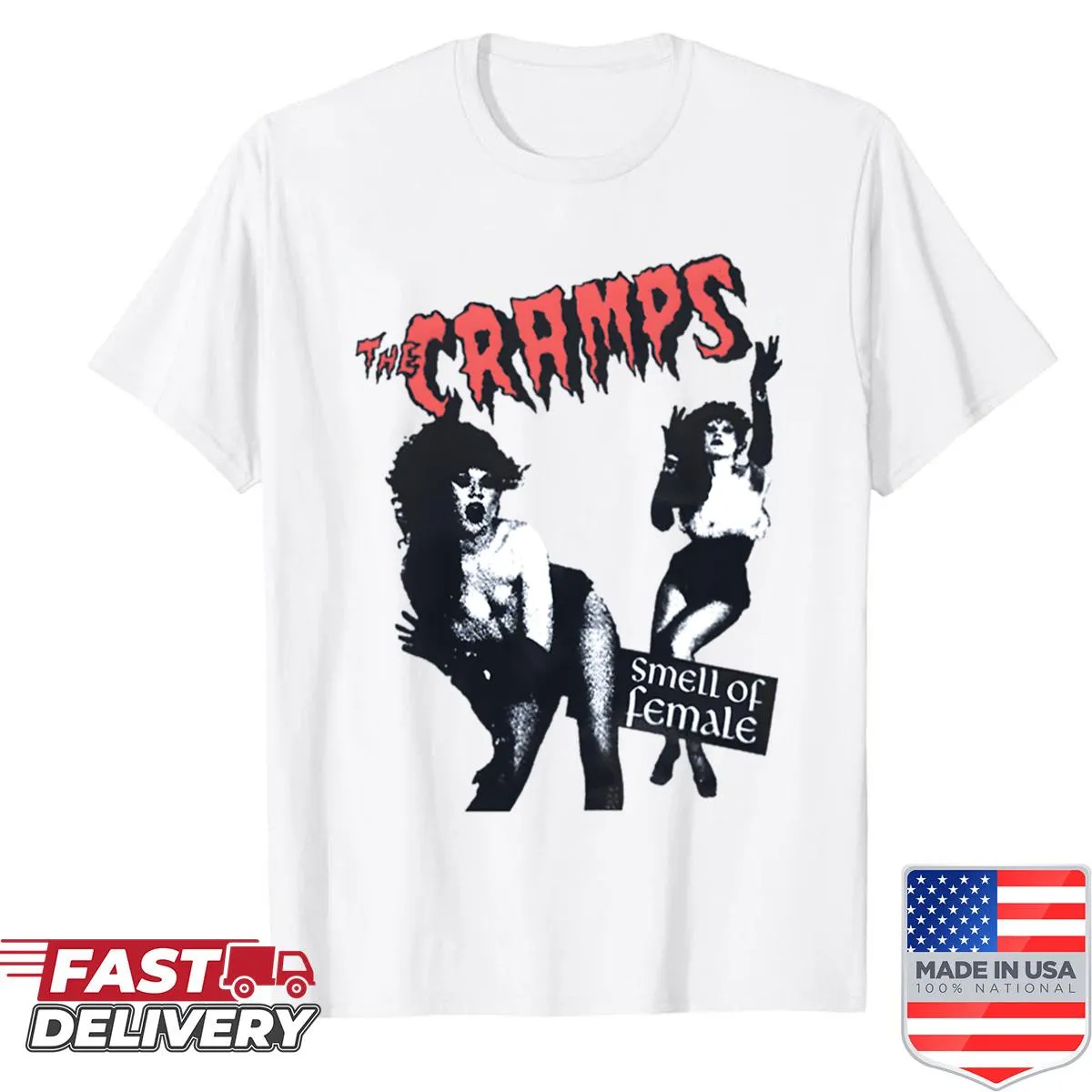 Retro punk Halloween shirt with horror theme