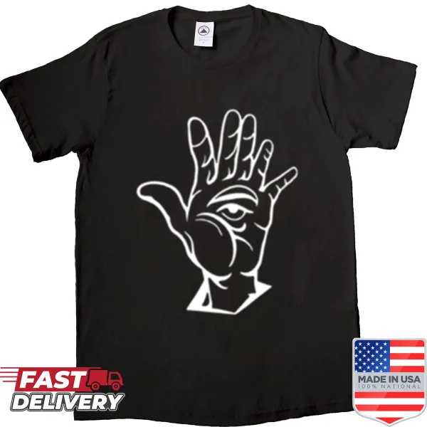 Shirt with typography design emphasizing hand-eye coordination