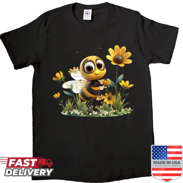 Playful shirt with a racing fox and honeydew harvest graphic