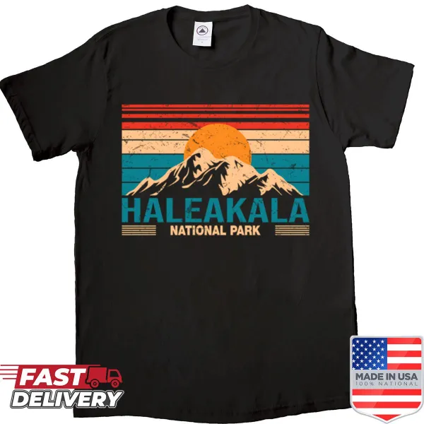Vintage-style T-shirt featuring Haleakala National Park design