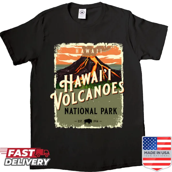 Vintage shirt featuring Hawaii Volcanoes National Park design