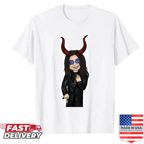 Ozzy Osbourne t-shirt featuring a horned design