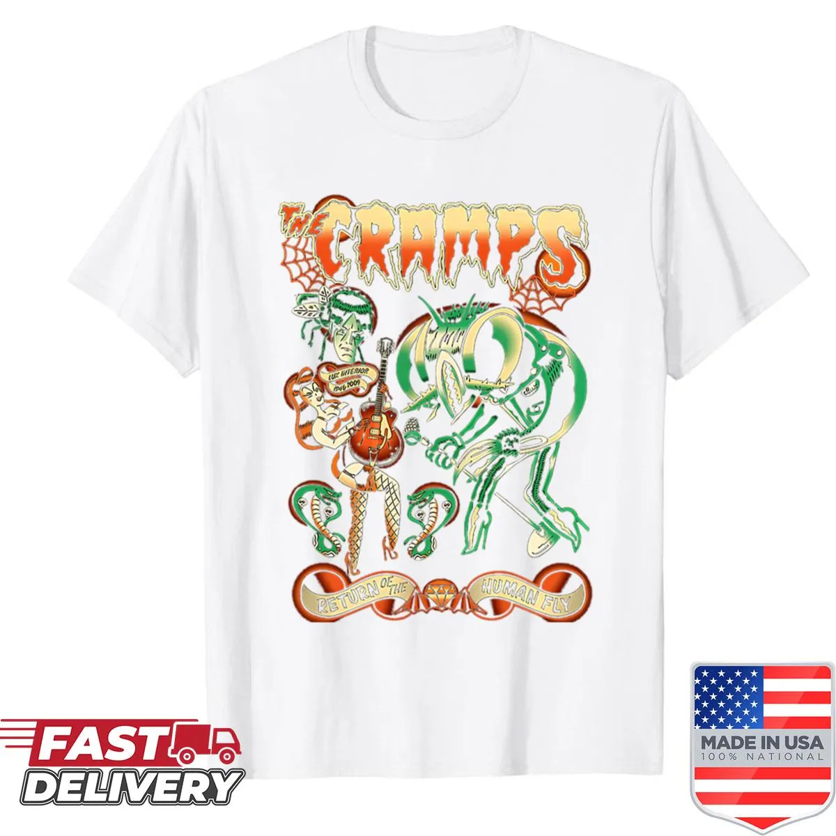 Retro horror punk psychobilly shirt with an edgy design