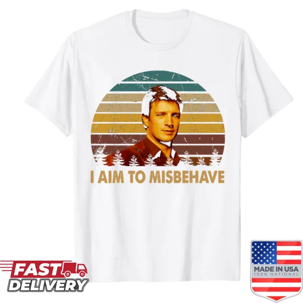 Vintage style shirt featuring a quote from Malcolm Reynolds